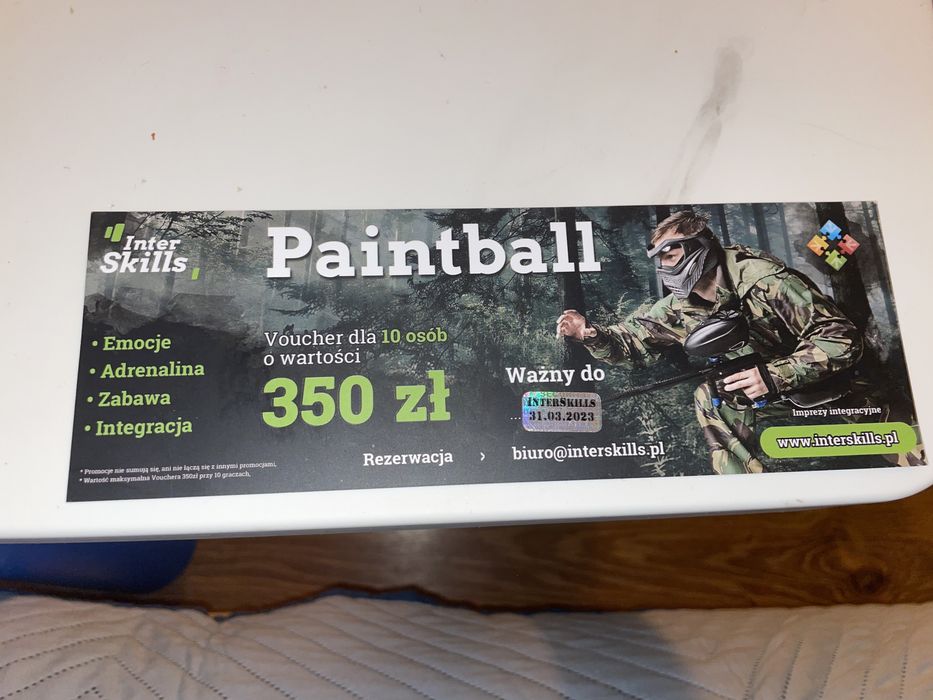 Voucher PAINTBALL 10 osob.