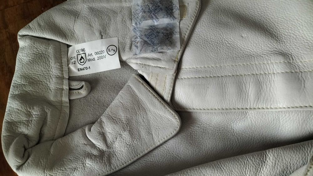 Casaco +  capuz couro, para soldador