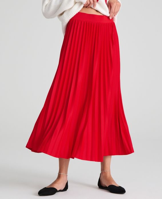 Nowa spódnica plisowana czerwona