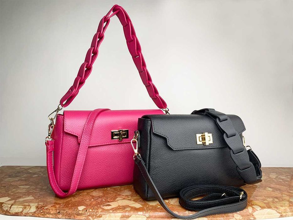 Сумка женская кожаная через плечо 2 ремня Virginia Conti 03360 Италия