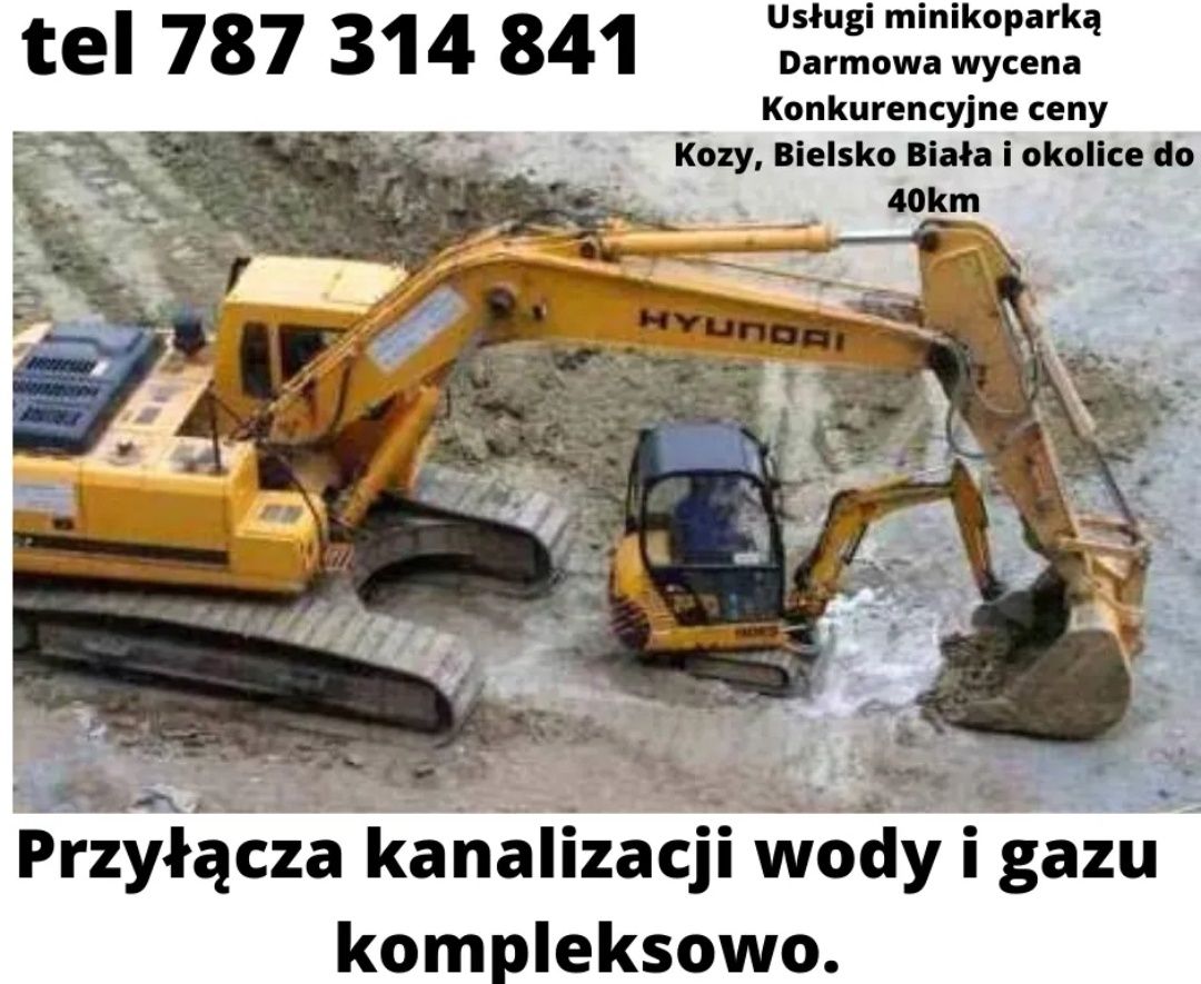 Przyłącza kanalizacji kompleksowo,  woda ,gaz ,dren, drogi, place  itd