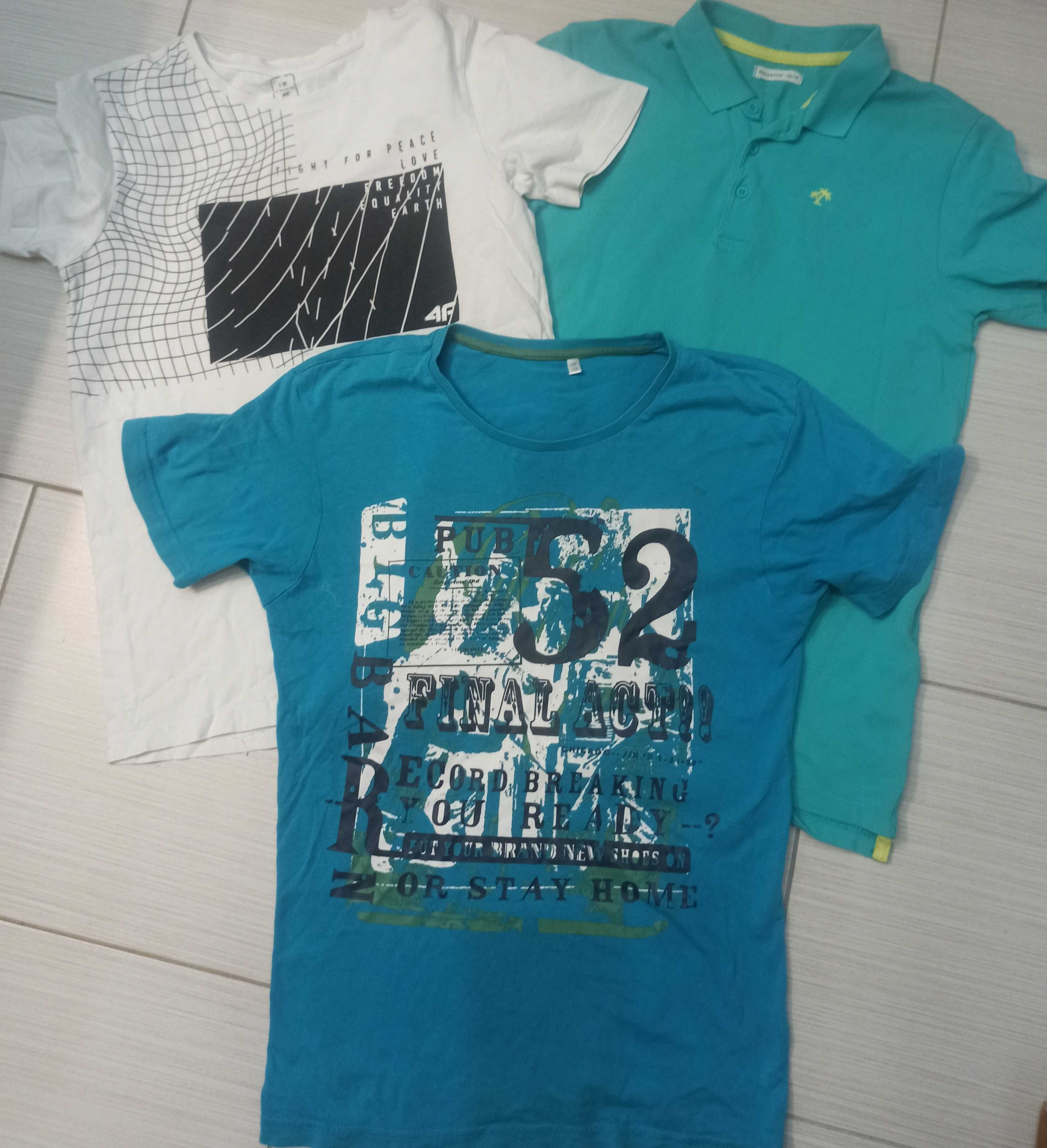 T-shirt, polo rozmiar 152 zestaw 3 sztuki