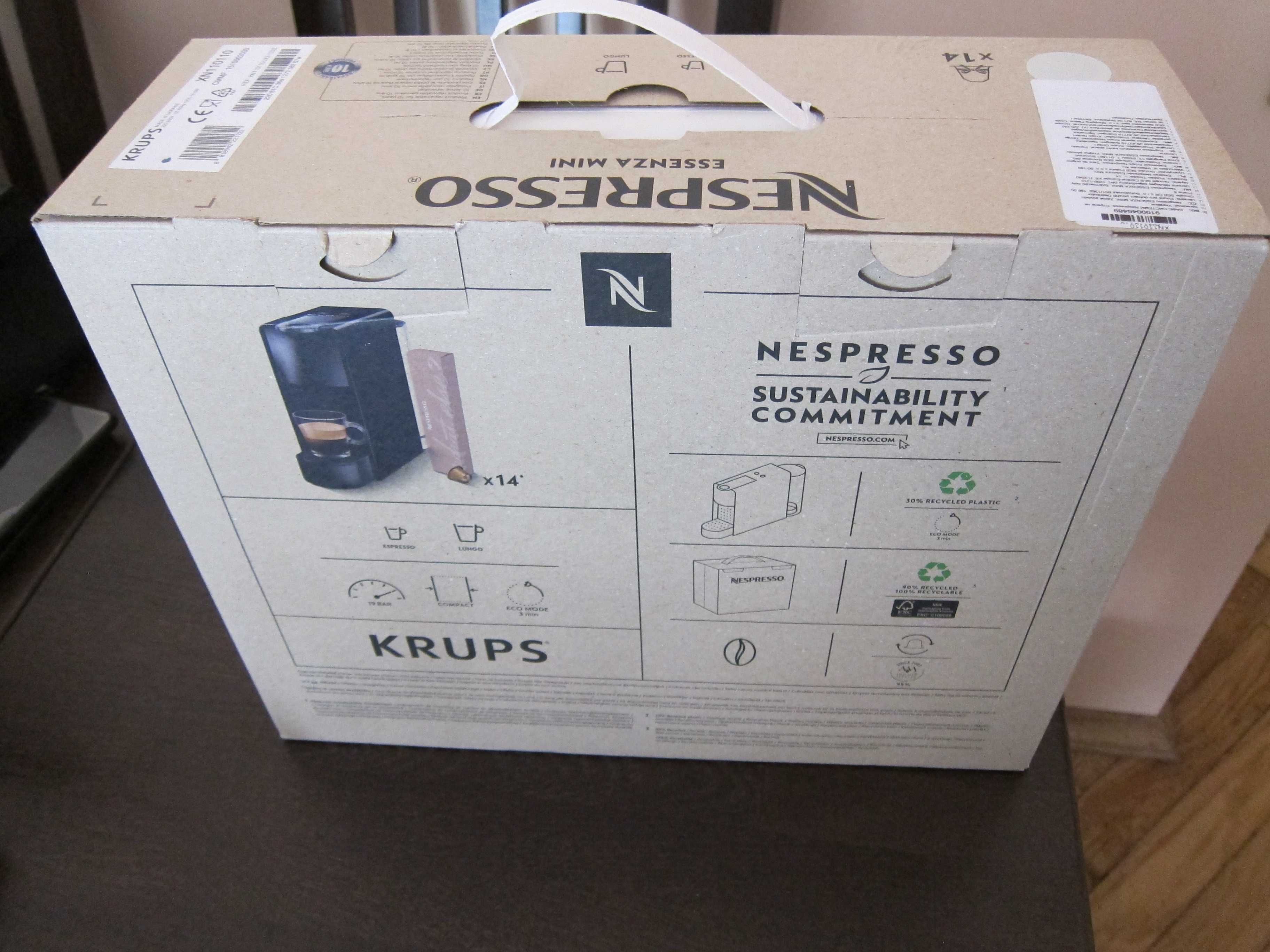 Капсульна кавоварка Krups Nespresso Essenza Mini XN1101 (нова)