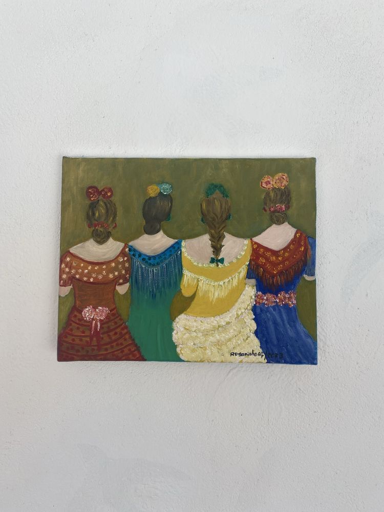 Pintura a óleo: As Sevilhanas