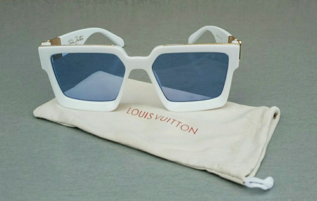Louis Vuitton трендовые очки от солнца линзы синие в белой оправе