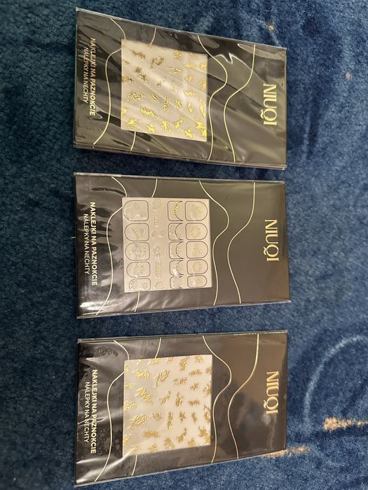 NIUQI – Zestaw naklejek na paznokcie 3 szt.