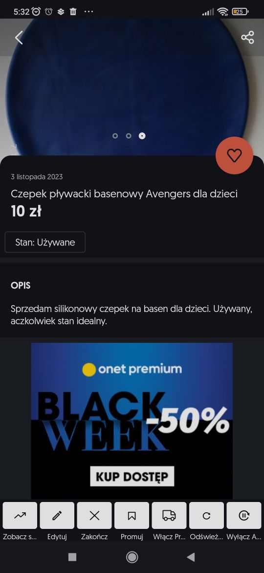 Czepek pływacki basenowy Avengers dla dzieci