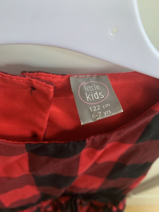 Sukienka świąteczna w kratkę rozmiar 122