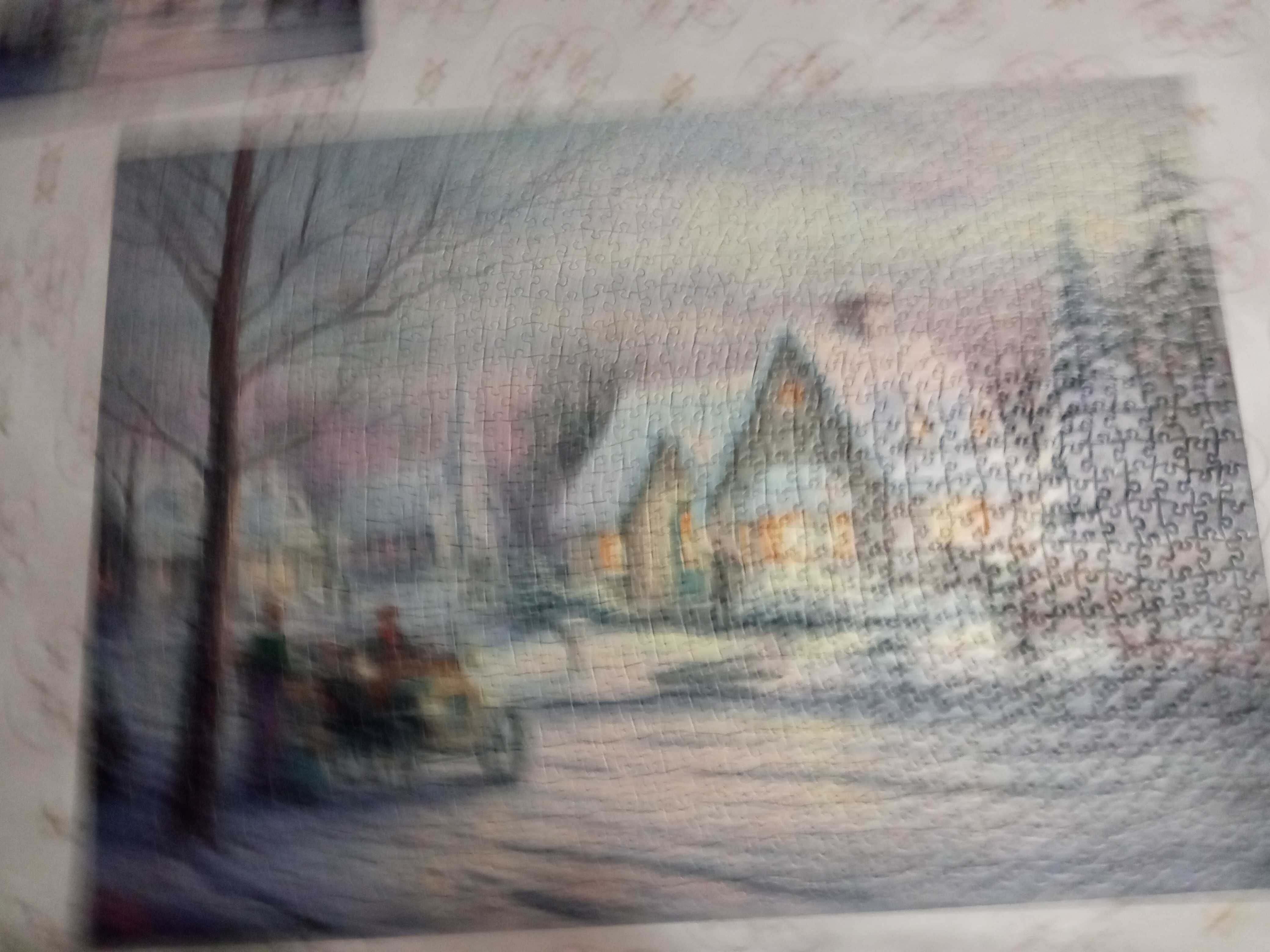 Puzzle Kinkade schmidt  2 x 1000, dwa różne obrazki w 1.