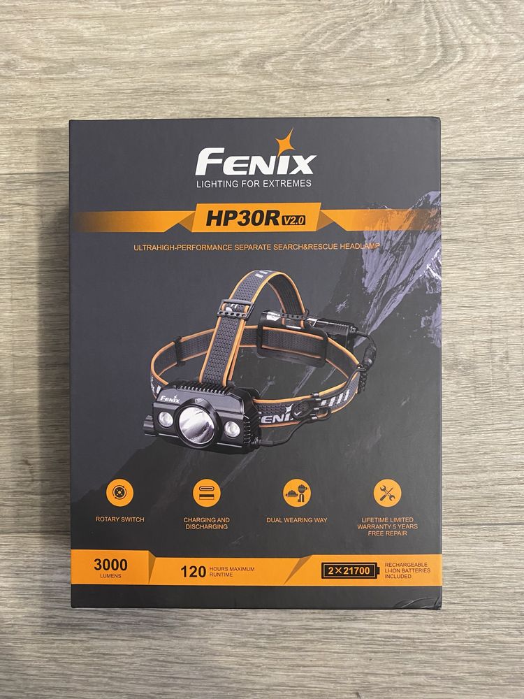 Ліхтар налобний Fenix HP30R V2.0 з акумулятором
