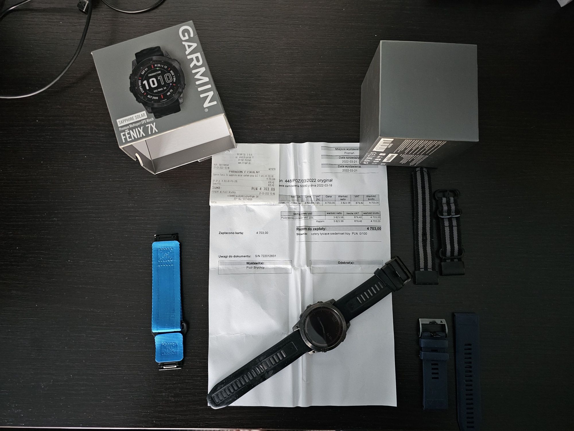 Garmin Fenix 7X Sapphire Solar Carbon Gray