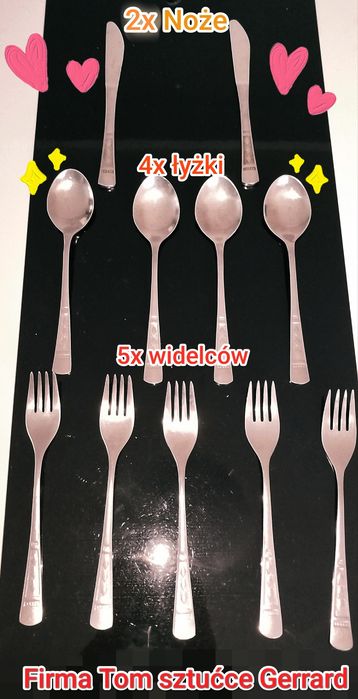 Zestaw sztućców Gerard 11 elementów: 2 noże, 4 łyżki, 5 widelców