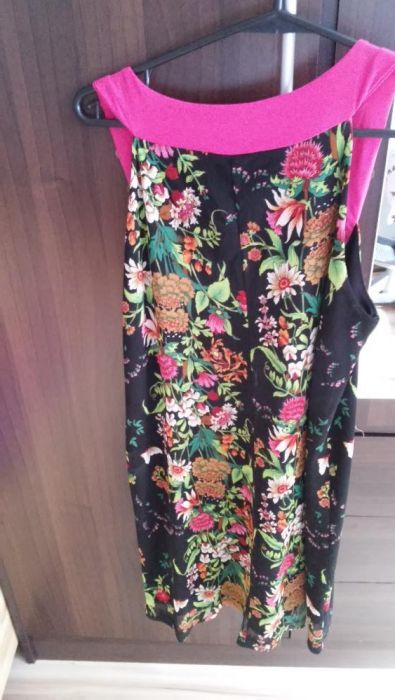 sukienka / tunika kwiaty ornamenty LATO boho jak nowa