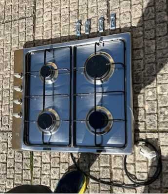 Placa inox de fogão a gás propano canalizado Teka (acend. Elect)