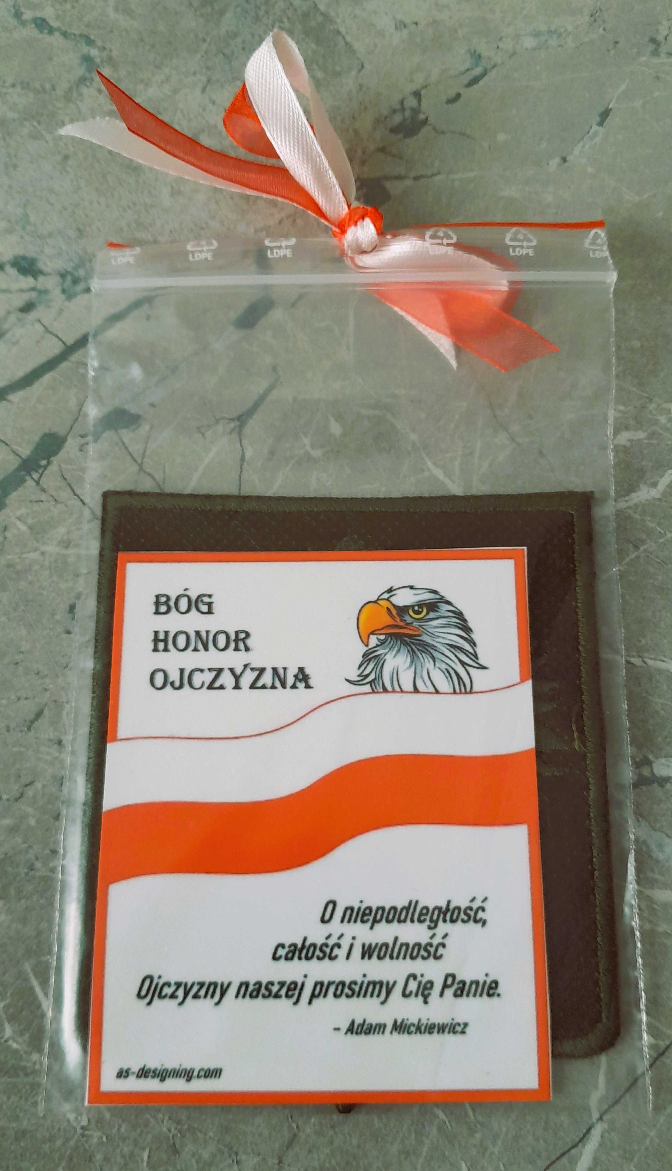 Emblemat, naszywka godło orzeł Polska 90x75 mm 3 sztuki