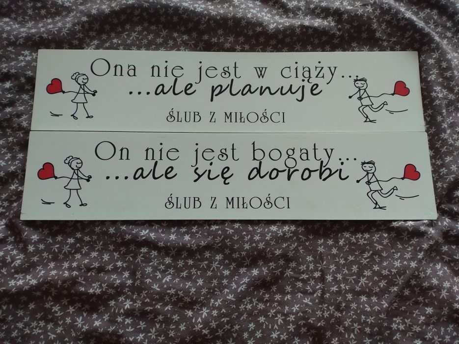 Tablice rejestracyjne weselne