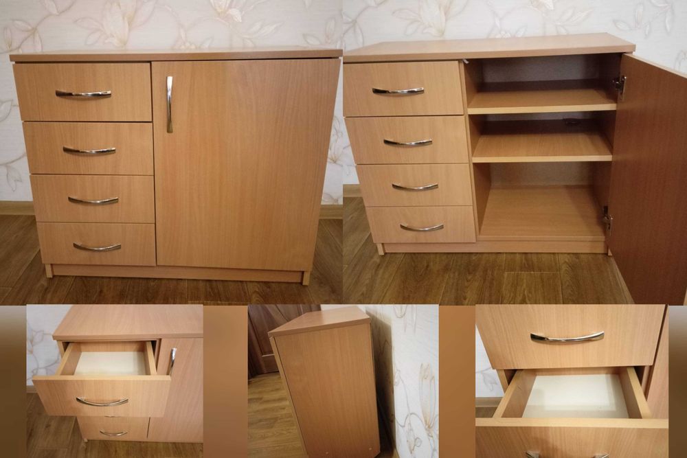 Комод Тумба Тумбочка Бук Под Дерево ДСП Хранение Прихожая Офис Спальня