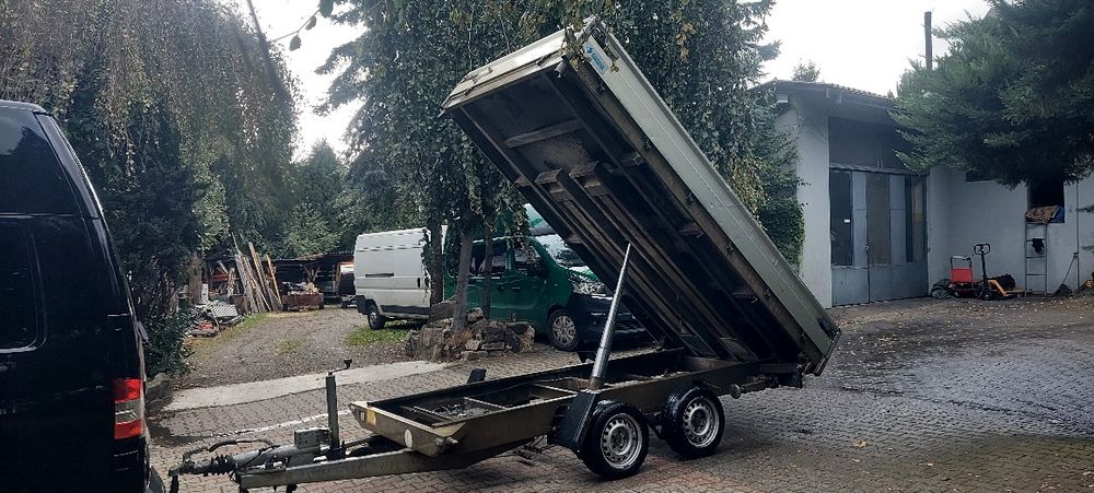 Przyczepa3strony elektryczny kiper,wywrotka,2017r,DMC3500kg,najazdy