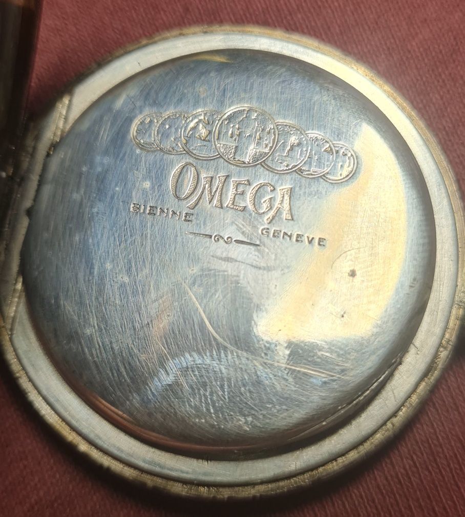 Omega srebro 0.900 zegarek kieszonkowy