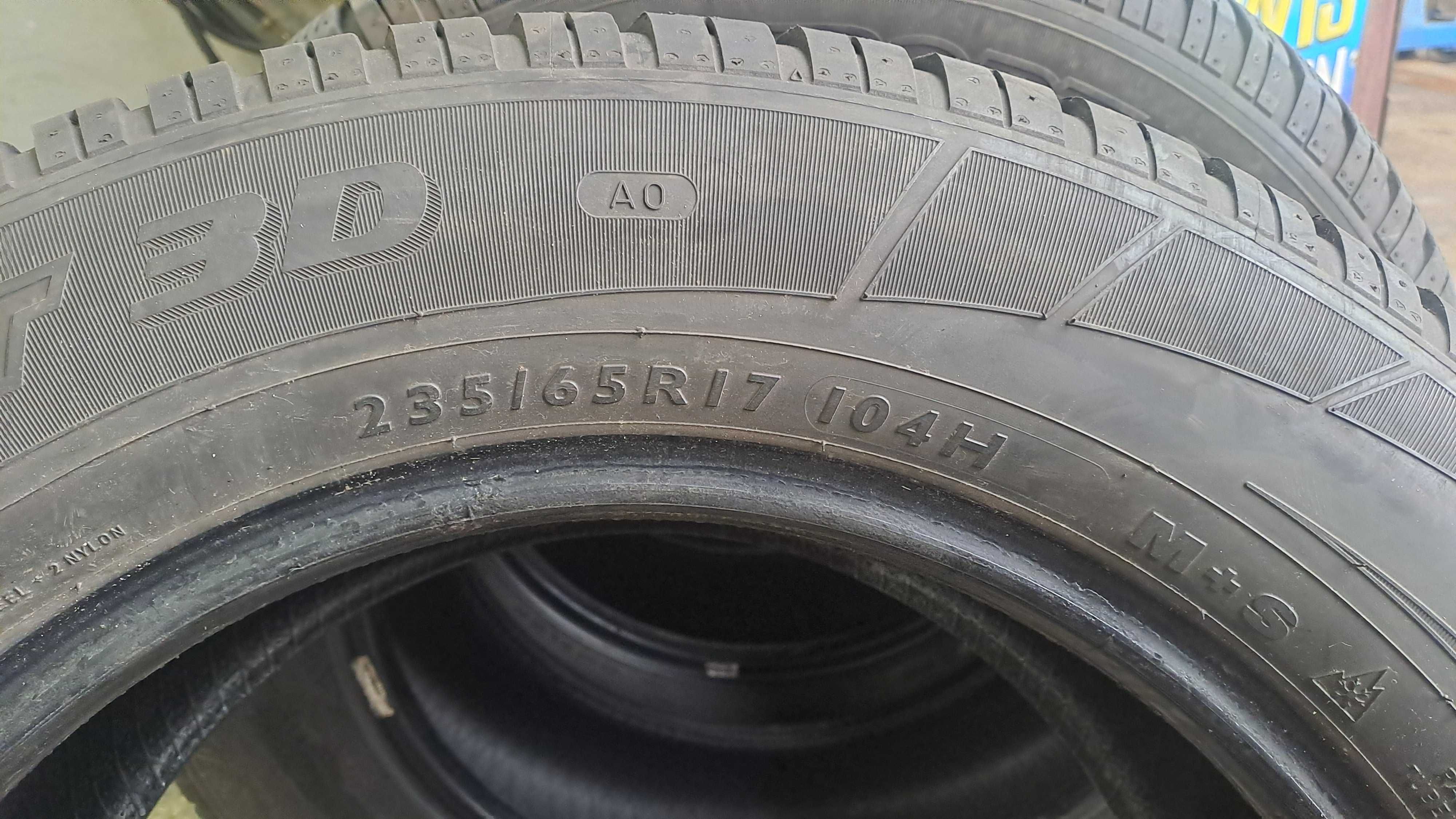 235/65r17 dunlop opony zimowe uzywane 2szt lub 4szt 6mm bieznik