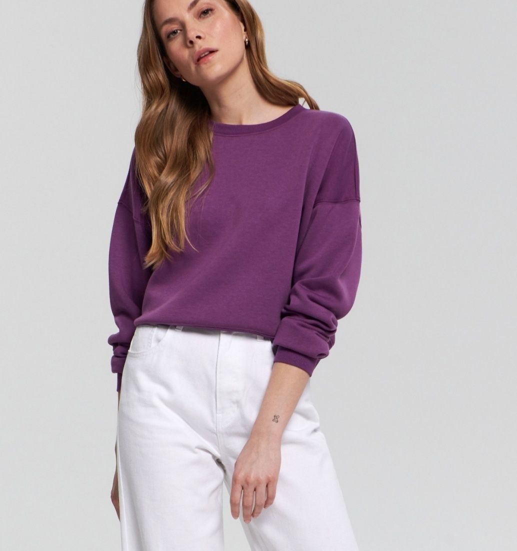 Gladka bluza o luźnym kroju