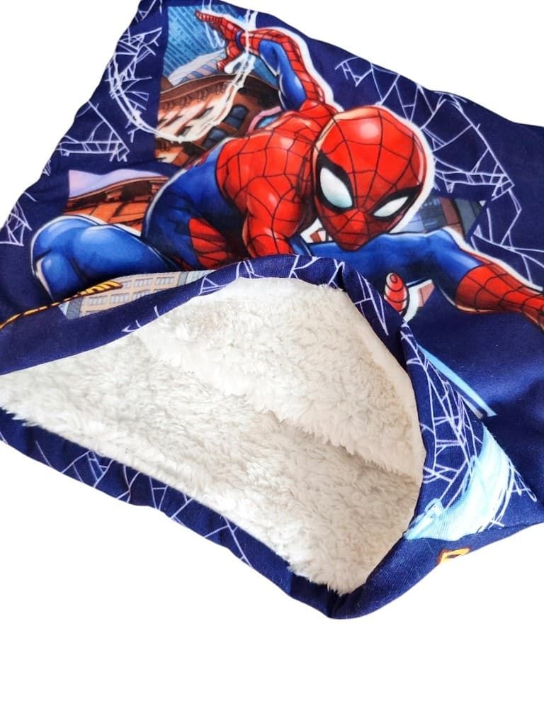 Ciepła czapka zimowa z pomponem+ komin Spiderman