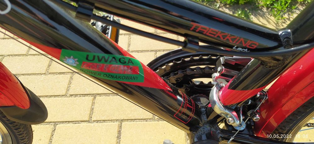 Rower trekkingowy BASIC – lekki, jak nowy, niska rama + akcesoria