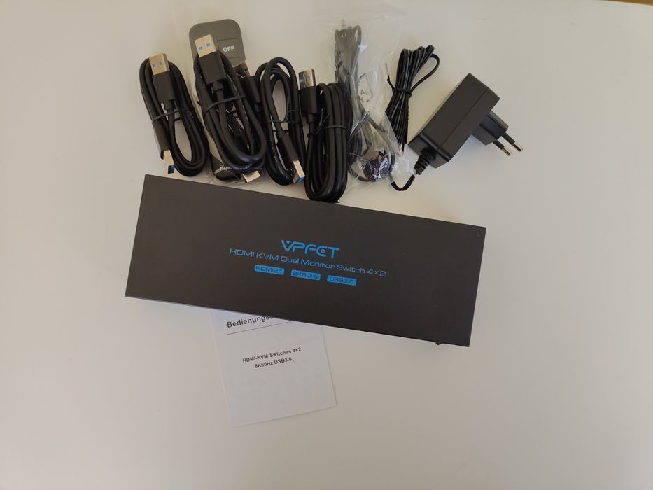 HDMI KVM-перемикач 4 ПК 2 монітори , EDID, USB 3.0, з пультом керуванн