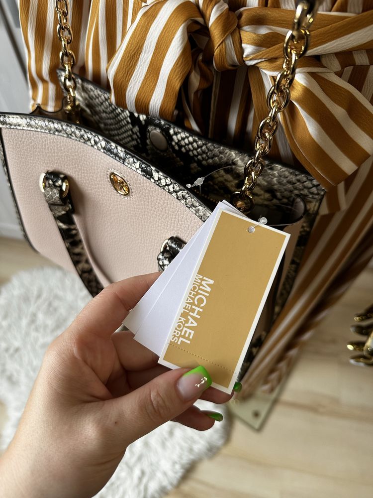 Michael Kors Chantal piękna torba na ramię skóra naturalna