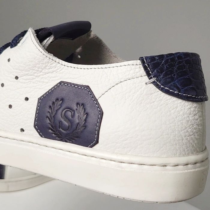 Літні чоловічі кеди зі шкіри натурального крокодилу