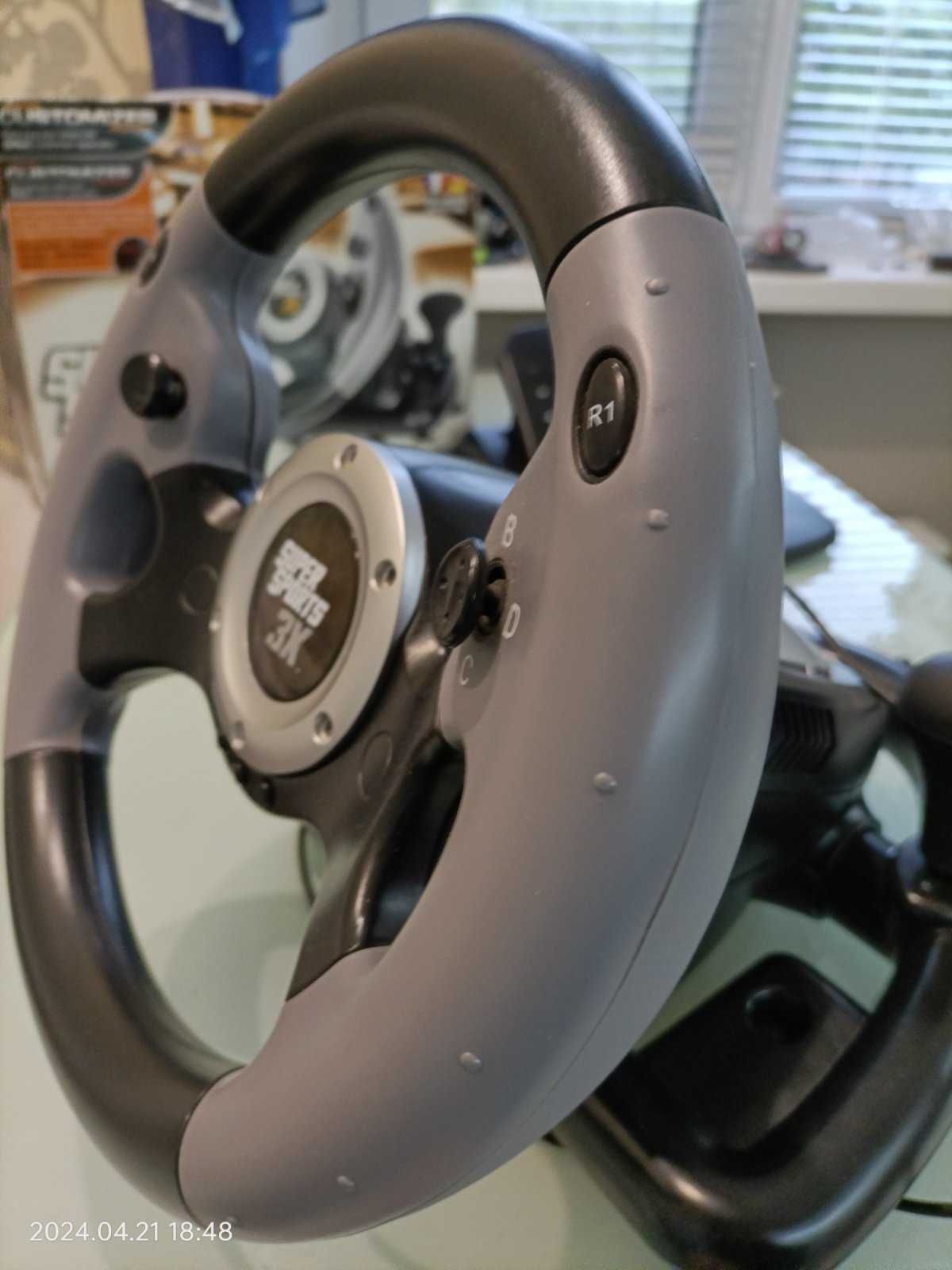 Руль с педалями для Xbox 360 (SuperSports 3X Racing Wheel Xbox360)