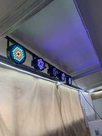 Barra led com 5 projetores dmx (novos)