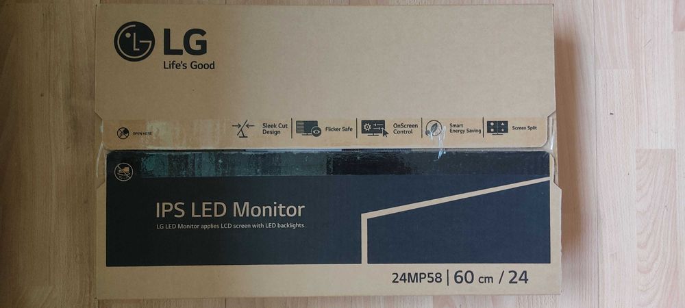 Monitor 24 cale IPS LG 24MP58VQ-P czarny 1920 x 1080 FullHD DVI HDMI