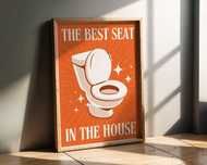 Plakat ,,The best seat in the house", Toaleta