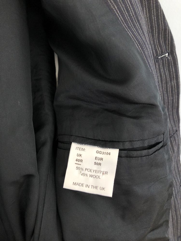 Marynarka męska granatowa w paski, rozm. M, made in UK