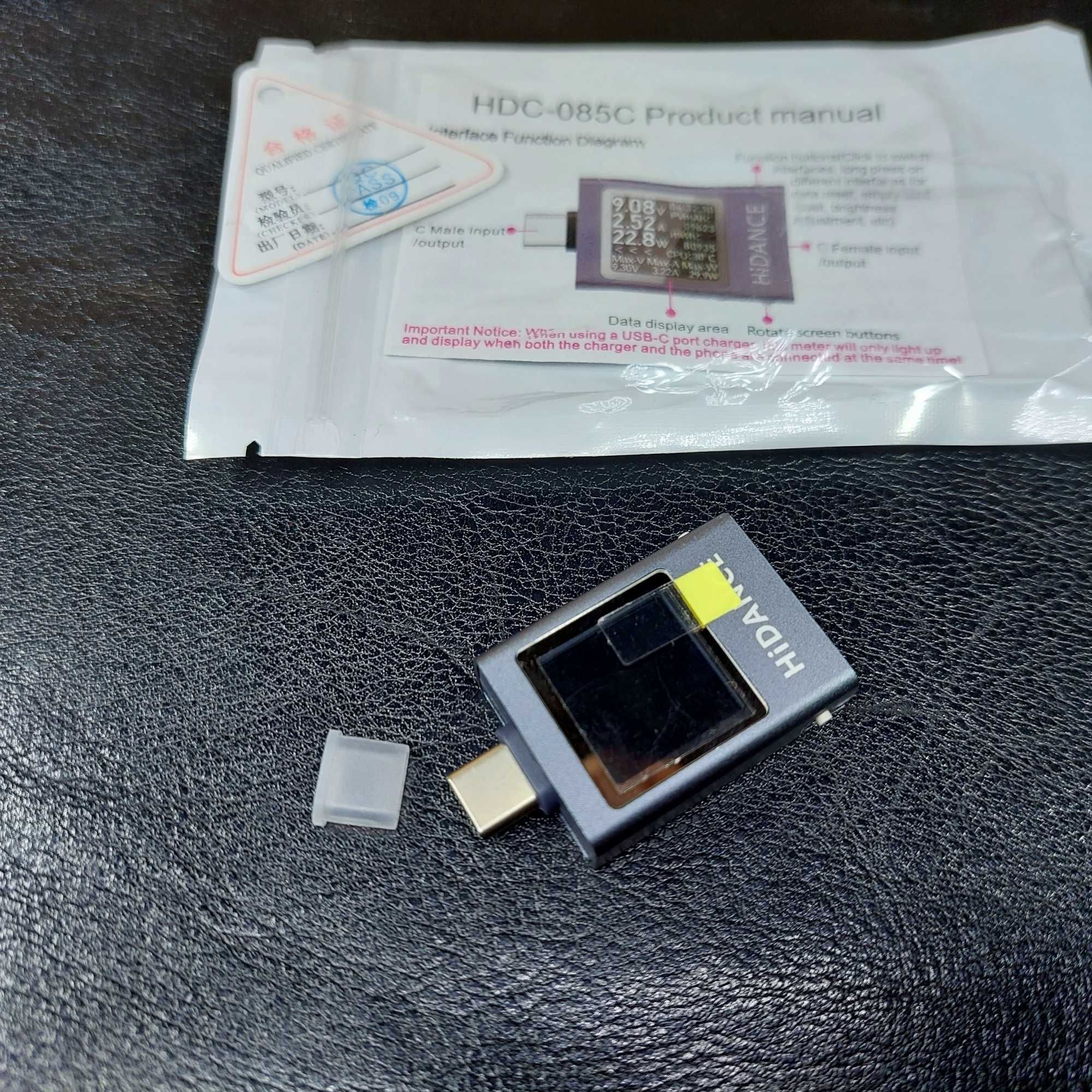 Мощный USB Type-C юсб тестер - профи измерение HIDANCE 13‑в‑1 (600Вт)