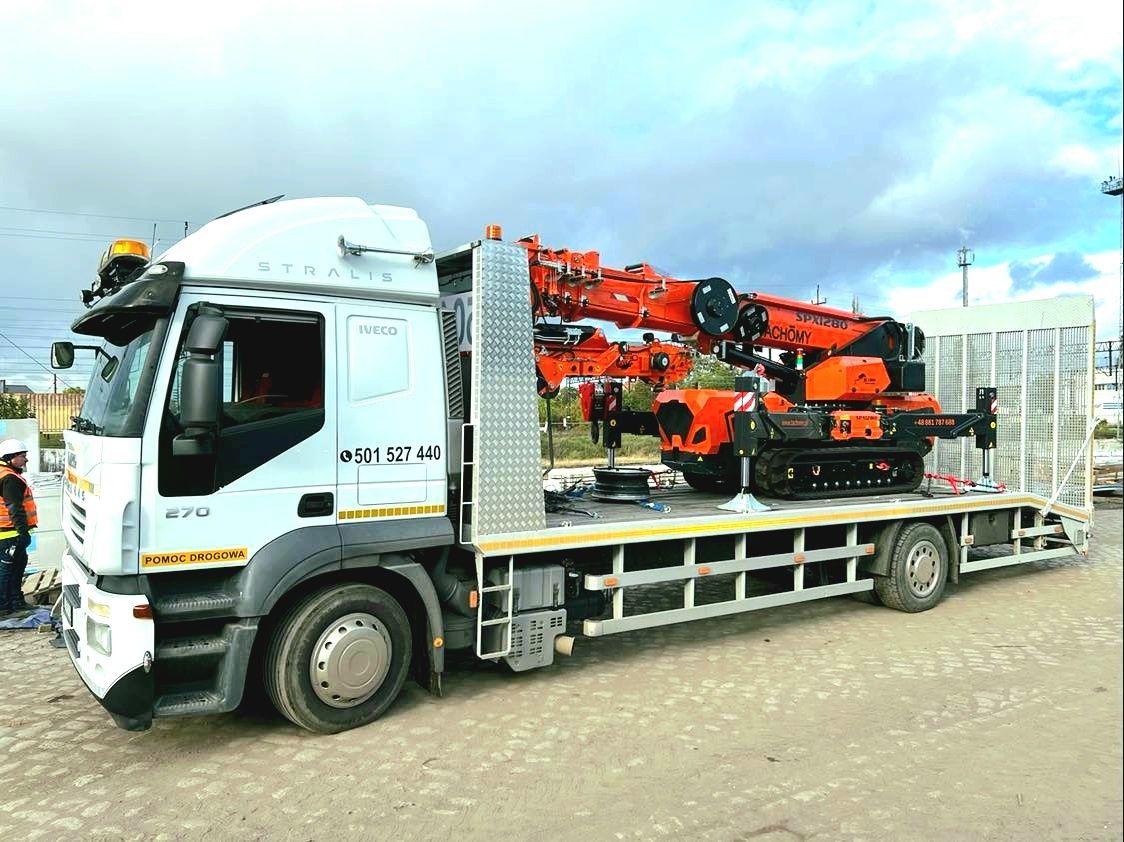 POMOC DROGOWA-Autolaweta-Transport maszyn budowlanych, rolniczych