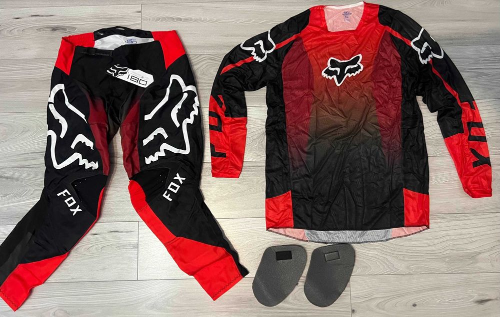 Strój FOX MX 180 (Red Black) (cross,quad,enduro,mtb,dh)
