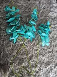 Sztuczny kwiat storczyk, orchidea niebieska trzy gałązki home and you