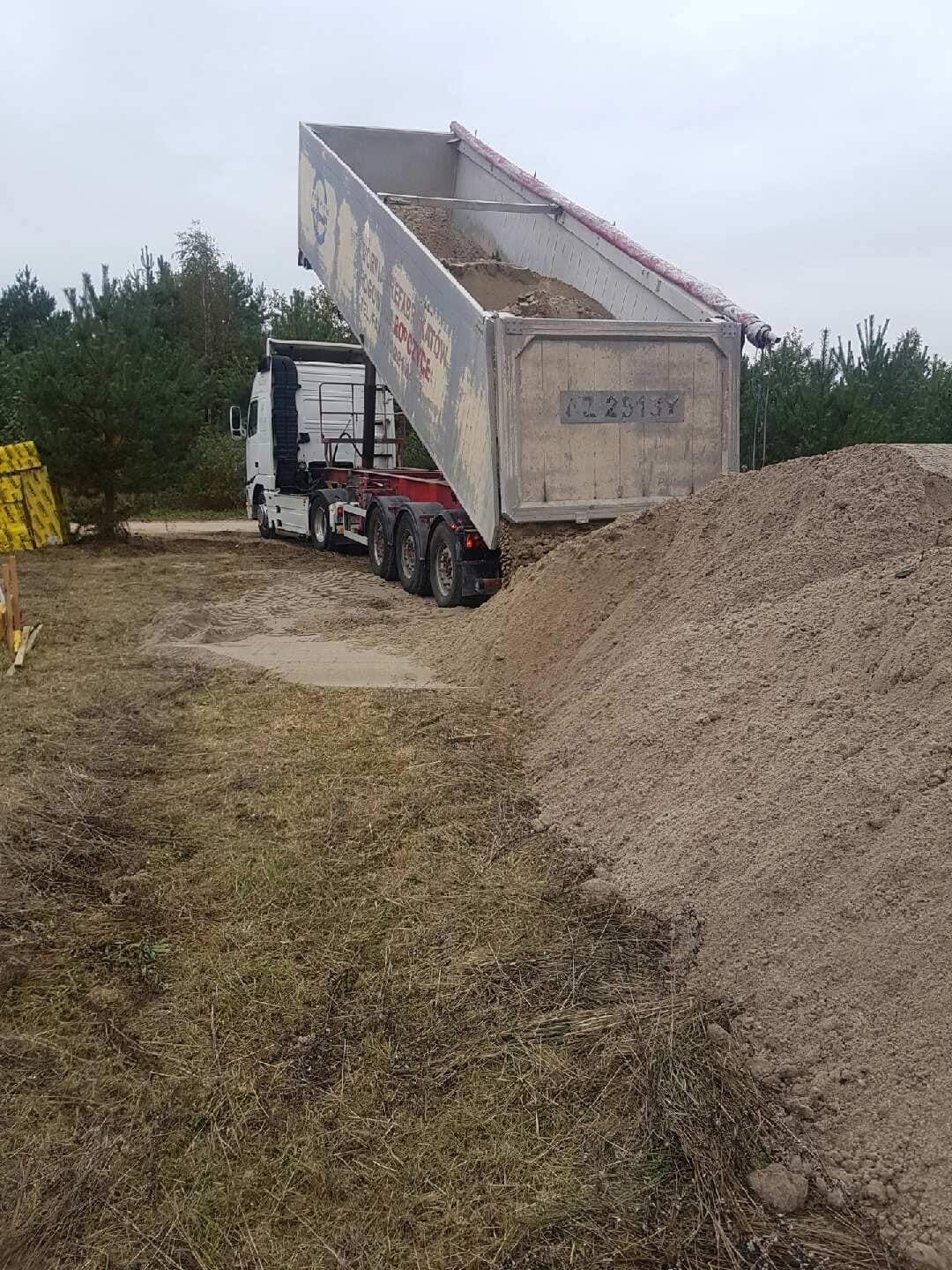 Piasek Ziemia Żwir Tłuczeń Transport Usługi Sprzętem Budowlanym!