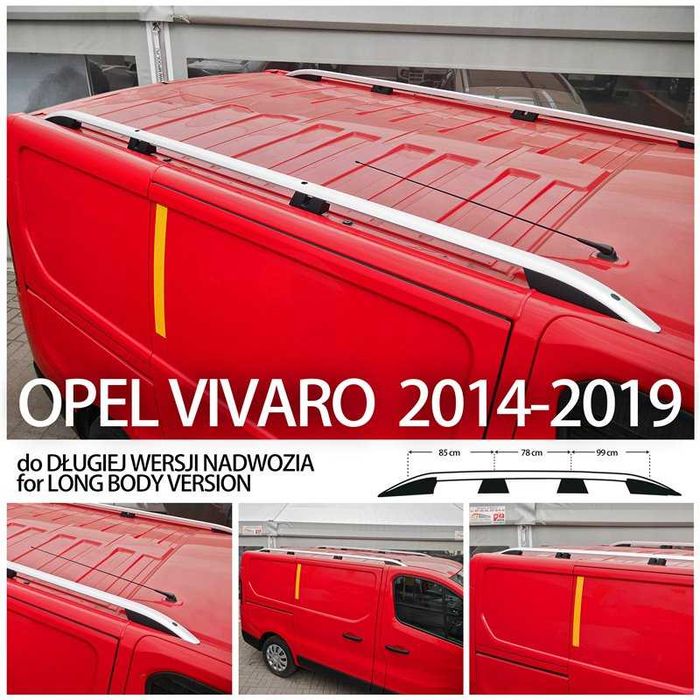 Relingi dachowe Renault Trafic Opel Vivaro long belki na dach 2 WZORY!