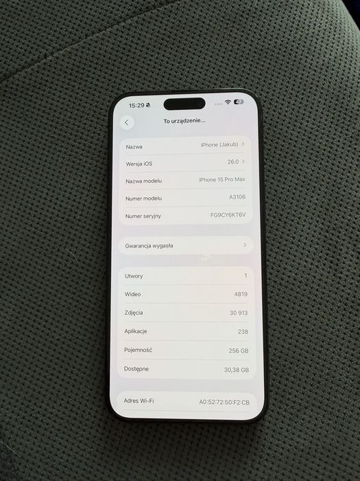 Sprzedam Iphone 15PRO MAX 256GB