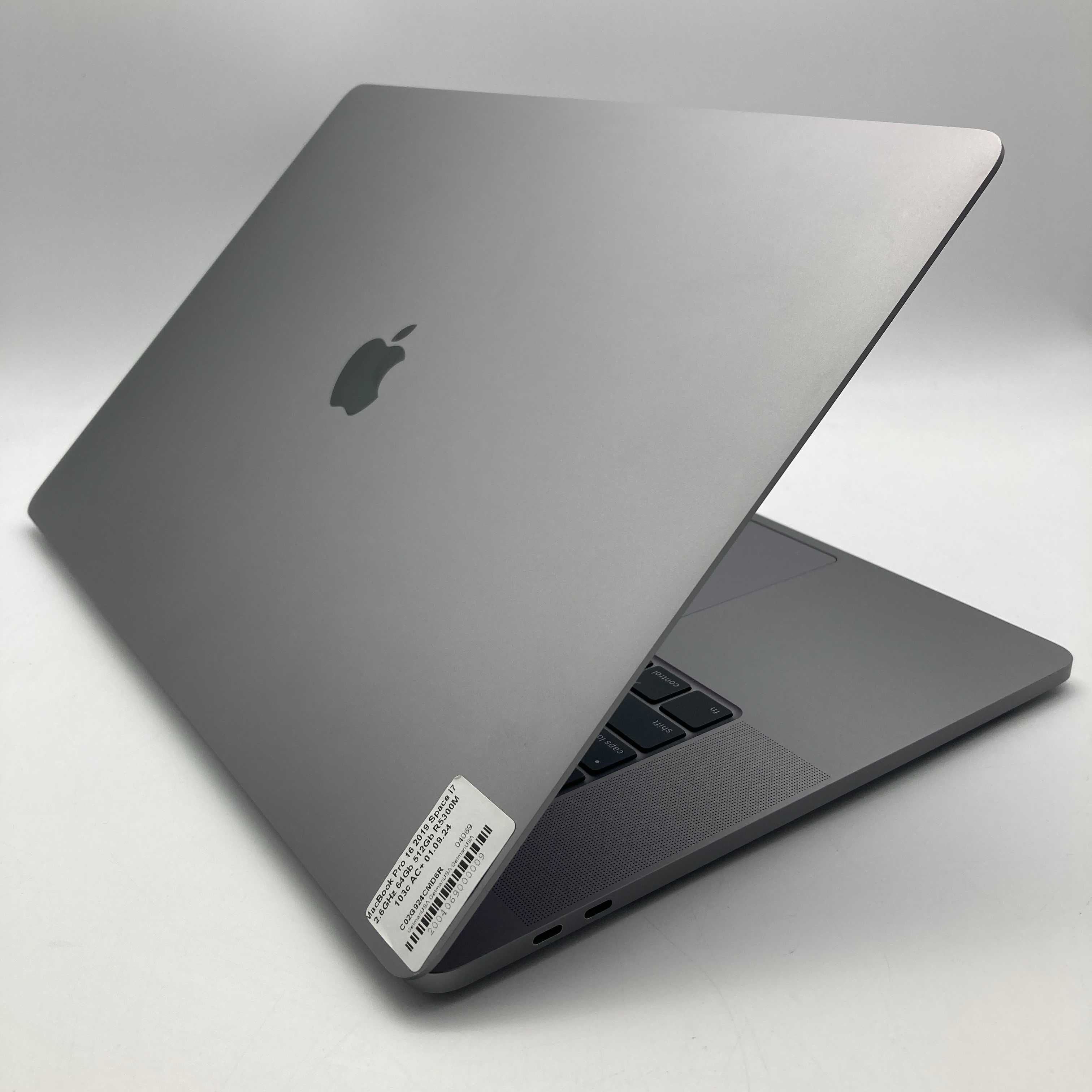 MacBook Pro 16 2019 Space i7 2.6GHz 64Gb 512Gb R5300M 103c AC+01.09.24