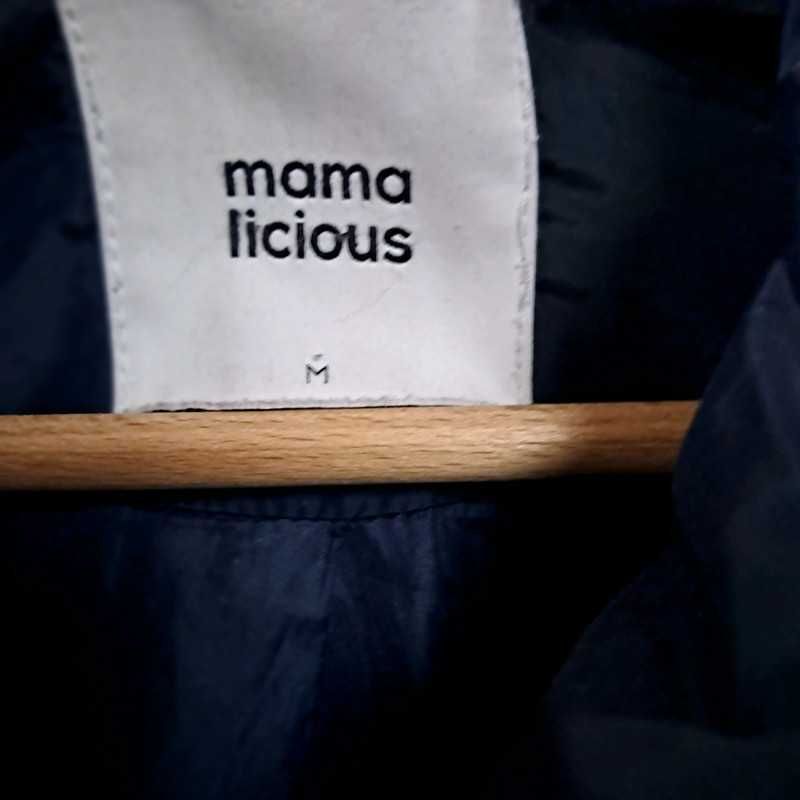 Ciepły pikowany damski płaszcz zimowy ciążowy Mama Licious M