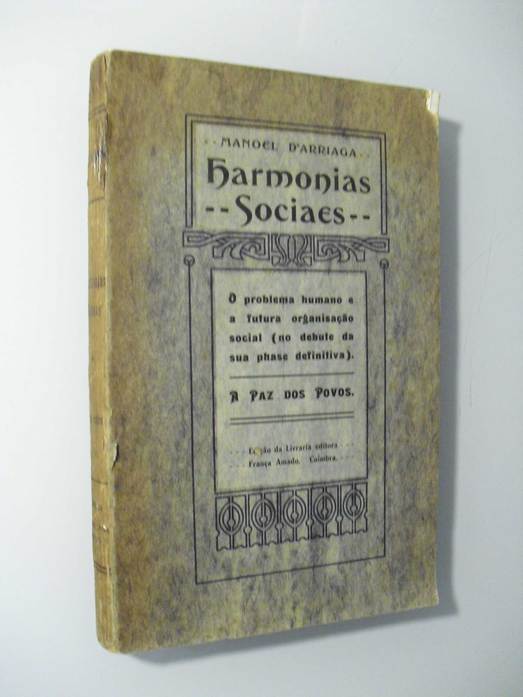 Arriaga (Manuel de);Harmonias Sociais-o Problema Humano