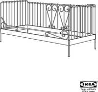 Бесплатно łóżko metalowe białe IKEA MELDAL 90x200 ze stelażem