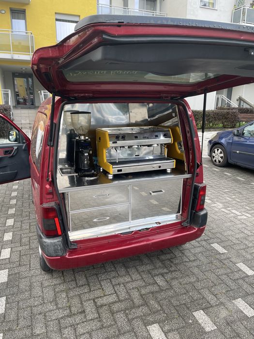 Mobilna kawiarnia, foodtruck, ekspres Carimali na gaz, zamiana
