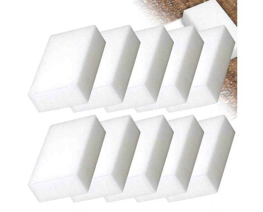 10x Magiczna Gąbka do Czyszczenia Plam Usuwa Czyści Brud Mocna Gruba