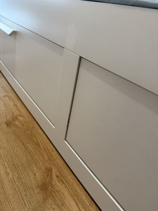 Cama indiv/dupla Agotnes cor branca 80x200cm + 2 colchões