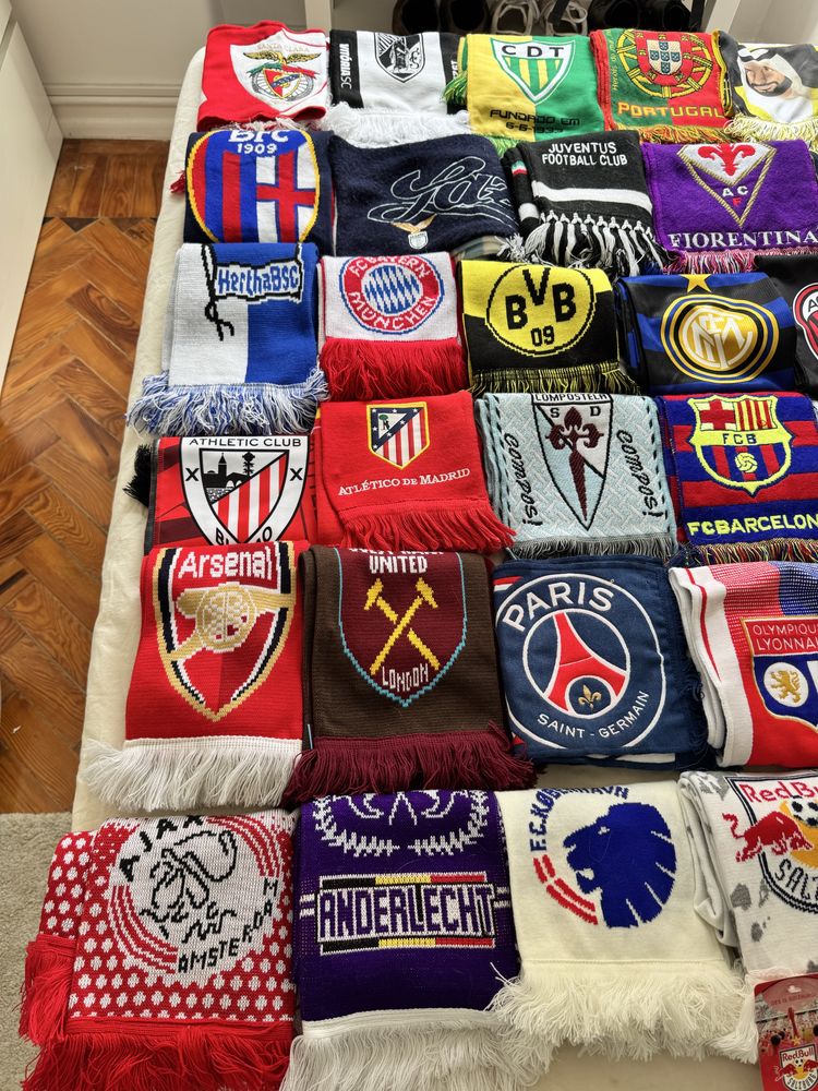 Coleção 38 Cachecois Futebol Novos